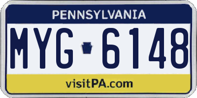 PA license plate MYG6148
