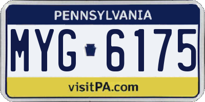 PA license plate MYG6175