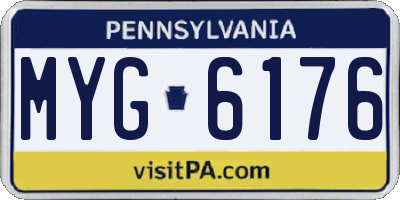 PA license plate MYG6176