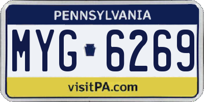PA license plate MYG6269