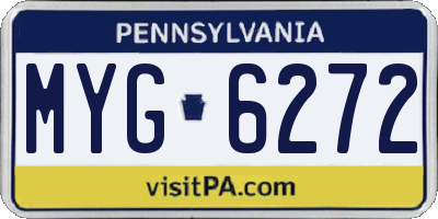 PA license plate MYG6272