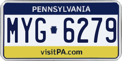 PA license plate MYG6279