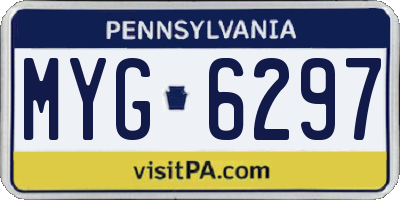 PA license plate MYG6297