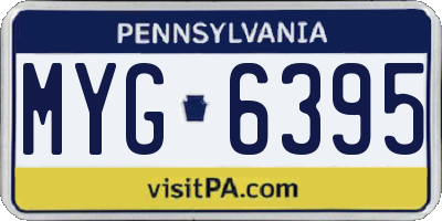 PA license plate MYG6395