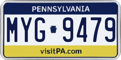 PA license plate MYG9479
