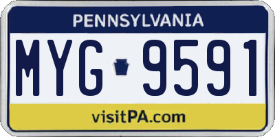 PA license plate MYG9591
