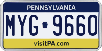 PA license plate MYG9660