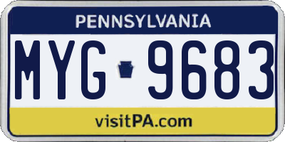 PA license plate MYG9683
