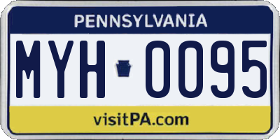 PA license plate MYH0095