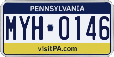 PA license plate MYH0146