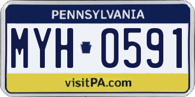PA license plate MYH0591