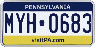 PA license plate MYH0683