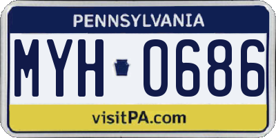 PA license plate MYH0686