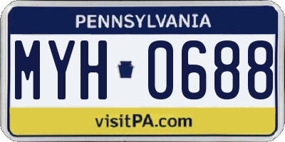 PA license plate MYH0688