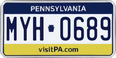 PA license plate MYH0689
