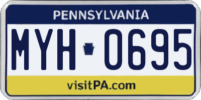 PA license plate MYH0695