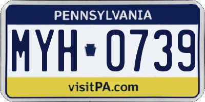 PA license plate MYH0739