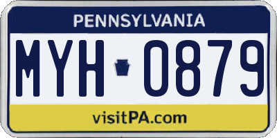 PA license plate MYH0879