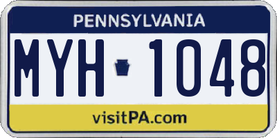 PA license plate MYH1048