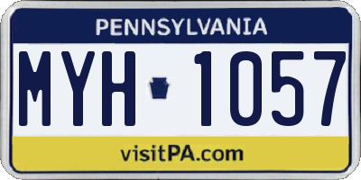 PA license plate MYH1057