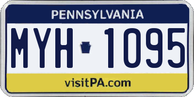 PA license plate MYH1095