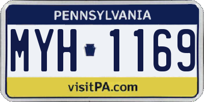 PA license plate MYH1169