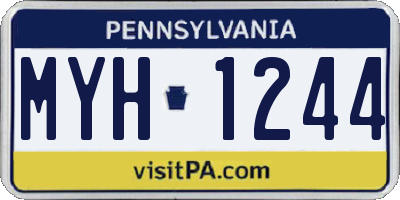 PA license plate MYH1244