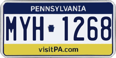 PA license plate MYH1268