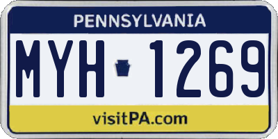PA license plate MYH1269