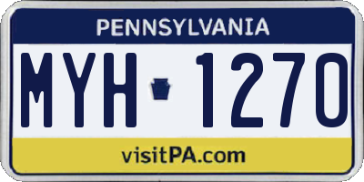 PA license plate MYH1270