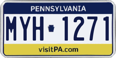 PA license plate MYH1271