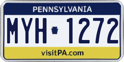 PA license plate MYH1272