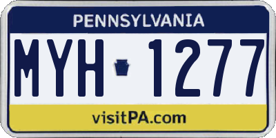 PA license plate MYH1277
