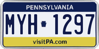PA license plate MYH1297