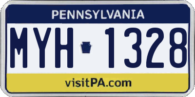 PA license plate MYH1328