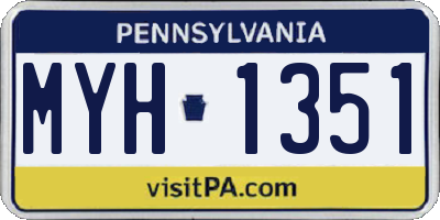 PA license plate MYH1351