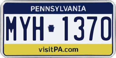 PA license plate MYH1370