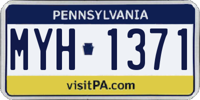 PA license plate MYH1371