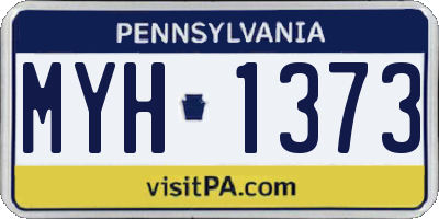 PA license plate MYH1373