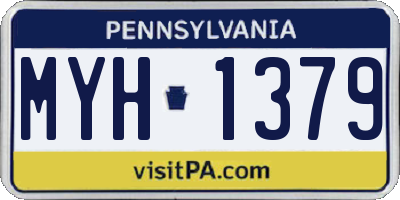 PA license plate MYH1379