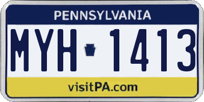 PA license plate MYH1413