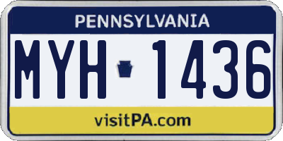 PA license plate MYH1436