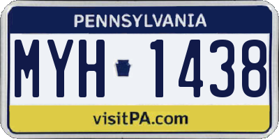 PA license plate MYH1438