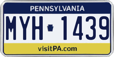 PA license plate MYH1439