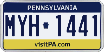 PA license plate MYH1441