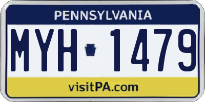 PA license plate MYH1479