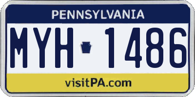 PA license plate MYH1486