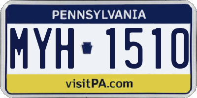 PA license plate MYH1510