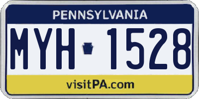PA license plate MYH1528