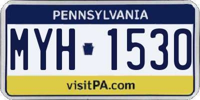 PA license plate MYH1530
